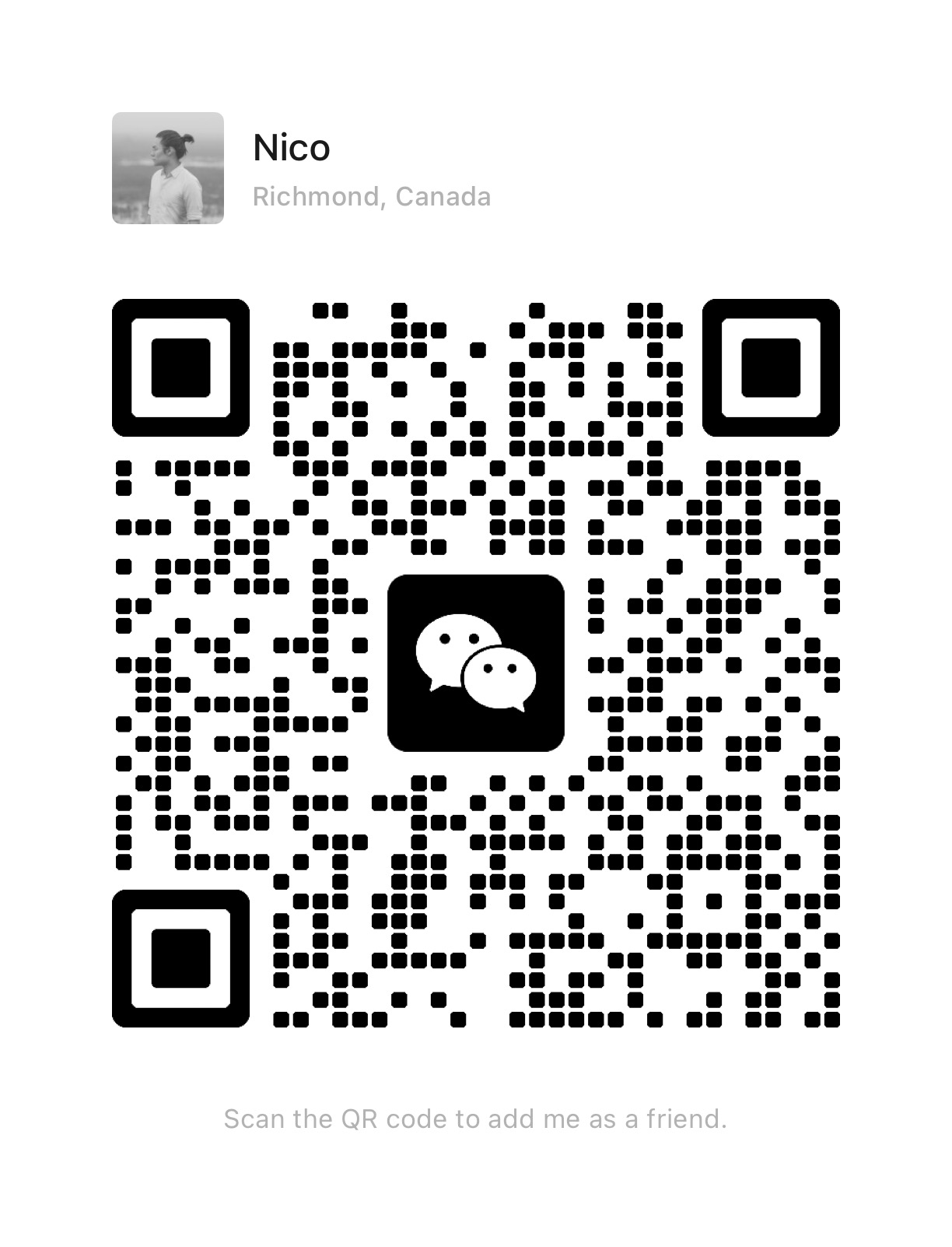 WeChat QR code for classwithnico